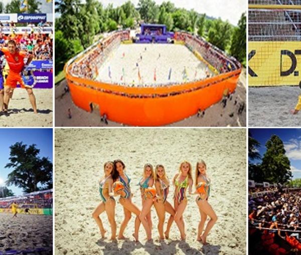 Отборочный турнир Чемпионата Европы по пляжному футболу. Гидропарк Арена, Киев