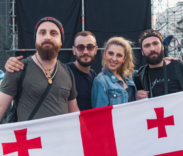 Celebration of the 100th Independence of Georgia, Trinity Square, Kyiv